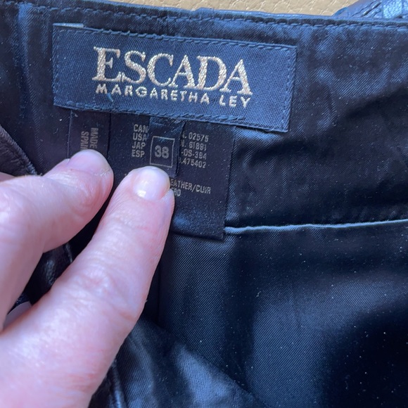 Escada leather pencil skirt - Picture 4 of 7